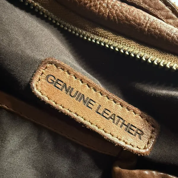 Marta Ponti Brown Woven Soft Leather Shoulder‎ Bag Boho Italian Style Satchel - Image 6