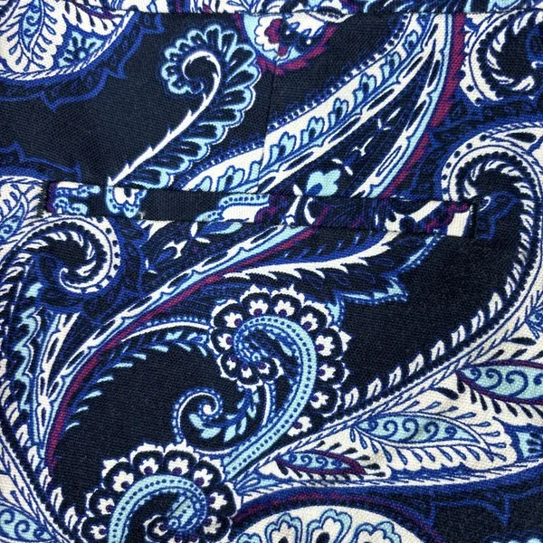 Banana Republic Navy Blue Paisley‎ Cotton Stretch Side Zip Shorts Womens Size 4 - Image 5