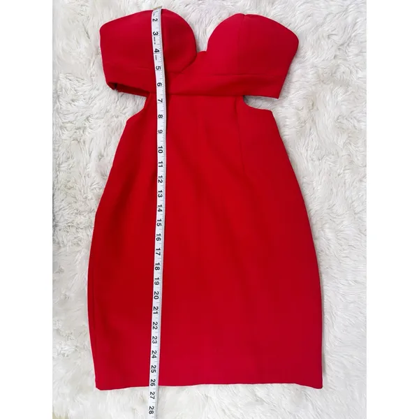 NBD Strapless Red Cutout Mini Dress XS Party Cocktail Sexy Formal Homecoming New - Image 14