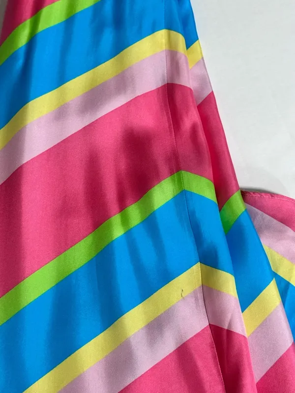 Lilly Pulitzer Melissa Silk Maxi Dress Chevron Resort Cruise Halter Palm Beach 4 - Image 14