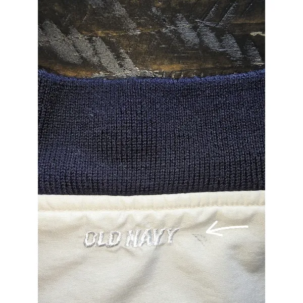 VINTAGE Old Navy Vest Womens Large Full Zip Nylon Shell Fleece - Image 8