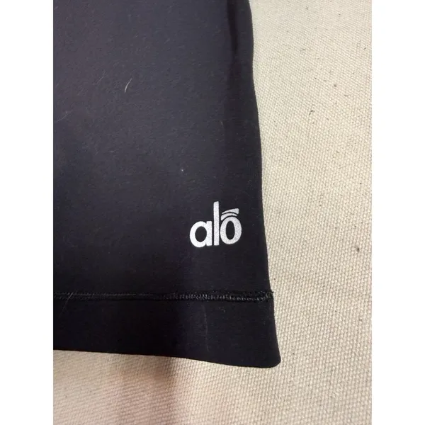 Vintage Alo Yoga Cool Fit Cropped Black Leggings W/ Purple Band XS (a5) - Image 8