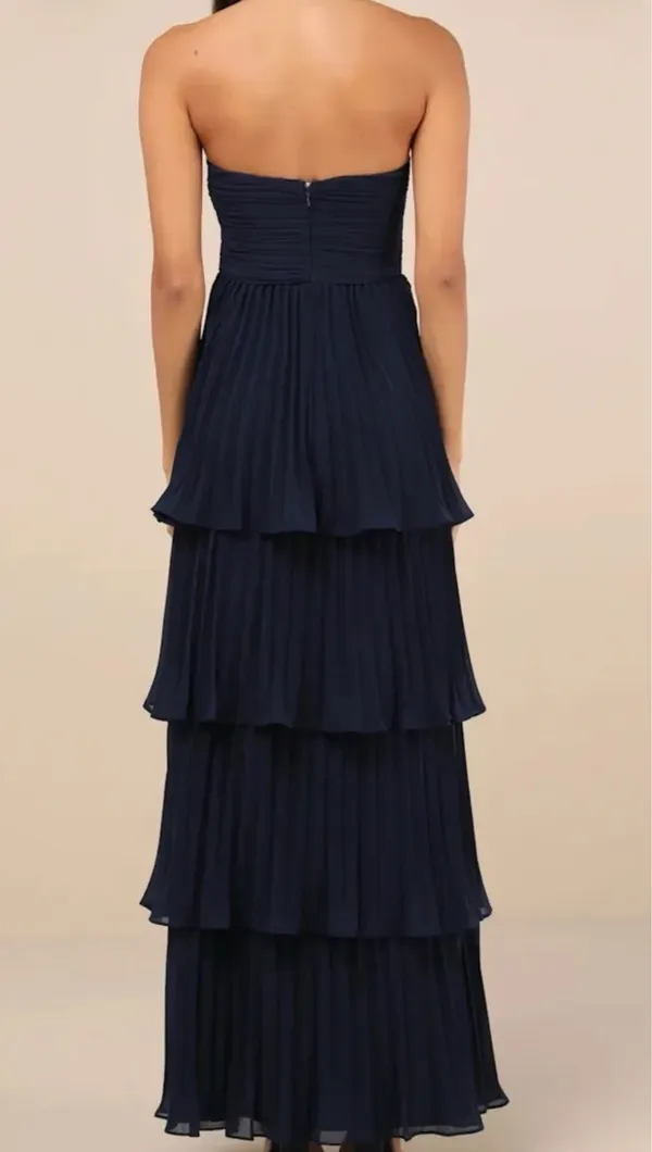 Lulus Maxi Dress Blue Navy - Image 2