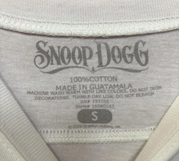 Snoop dogg white womens top size small - Image 4