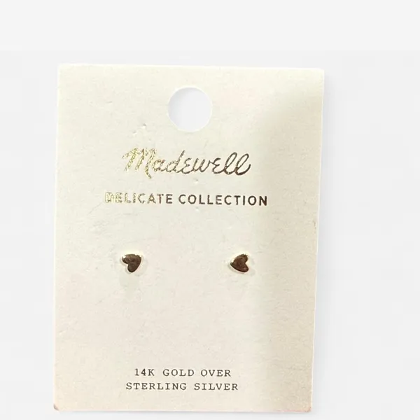 1928 Gold Heart‎ Earrings + Madewell earrings bundle - Image 3