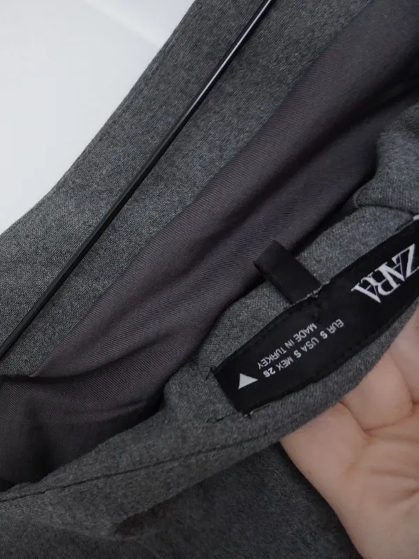 Zara Strapless Grey Mini Dress - Image 3