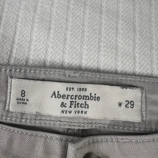 Abercrombie & Fitch Women's Gray Skinny Pants Size 8 W29 L28 Stretch Chino - Image 6