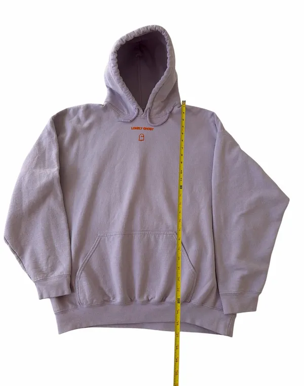 Lonely Ghost Sweatshirt Hooded Lilac Text Me When You Get Home - Image 4
