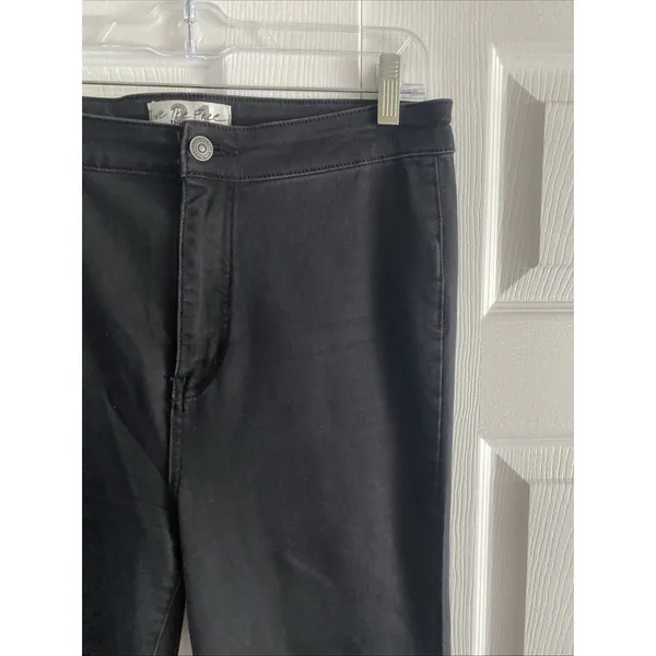 We the Free Womens 31 Free People Black Flare Leg‎ Denim Pants - Image 2