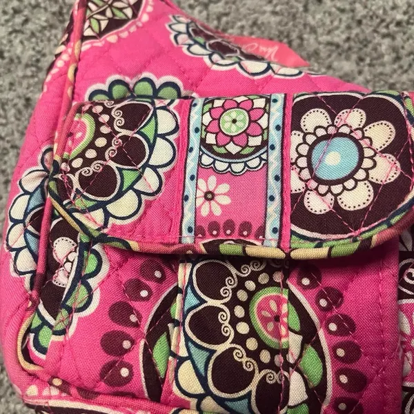 Vera Bradley Pink Floral Shoulder Bag - Image 3