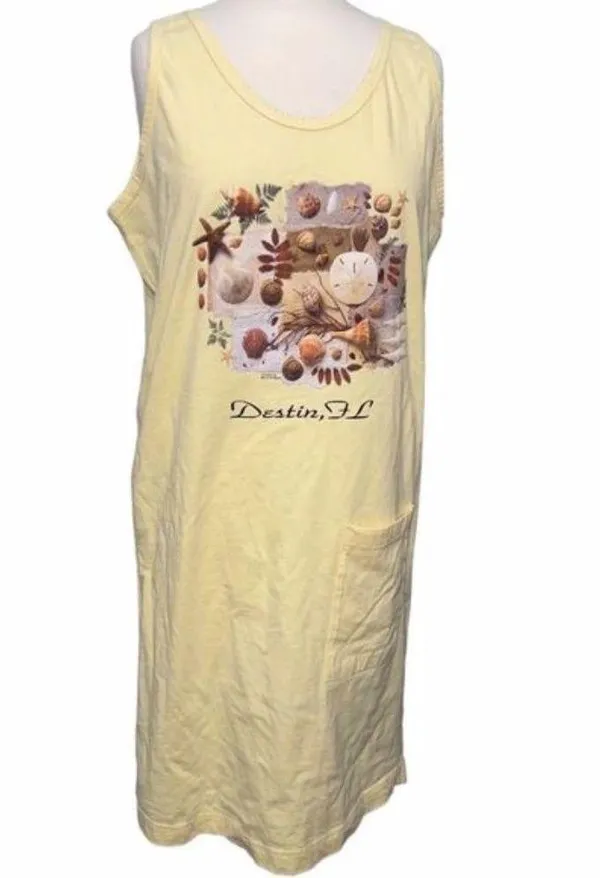 Vintage Destin, FL Graphic T-Shirt/Cover Up Dress - Image 12