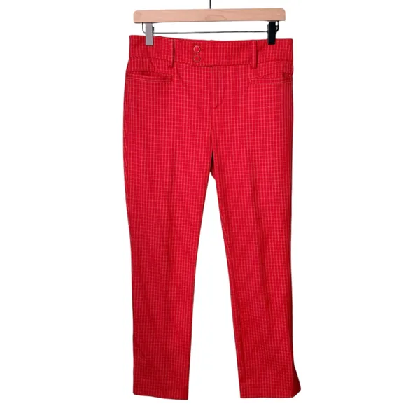 Anthropologie The Essential Slim Trousers Pants Trouser Orange Red Women’s 4 - Image 6