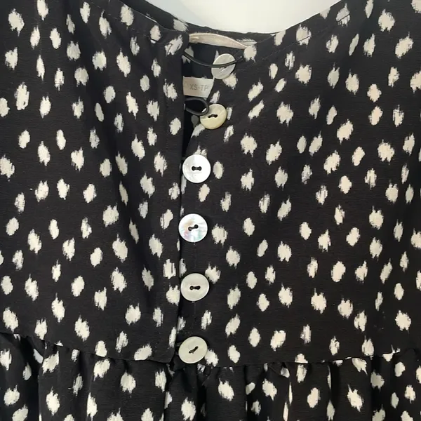 Urban Outfitters Tank Tiered Romper Black and White Size XS Flowy Lightweight - Image 4