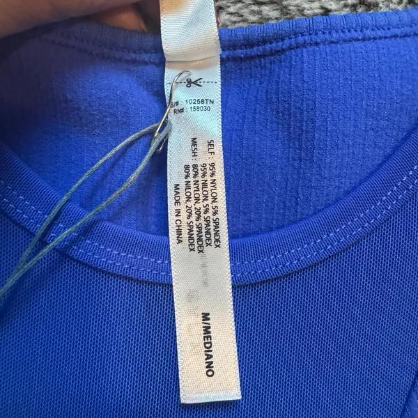 NWT Love Tree Seamless Tank Women's Medium Blue - Image 3