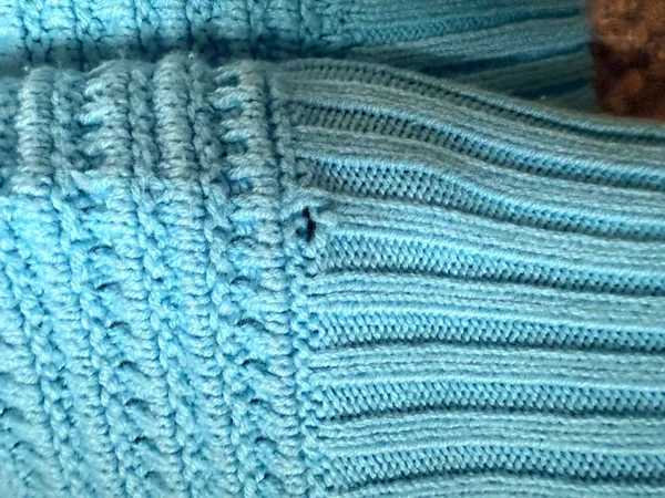 LOFT Blue Ribbed Knit Crew Neck Sweater - Image 5