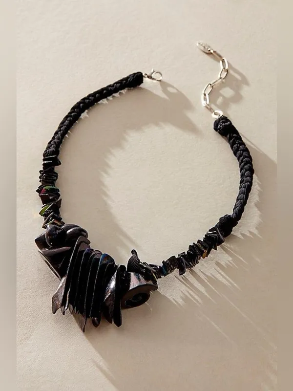 Free People Women's Black Kalua Shell Necklace NWT - Image 2