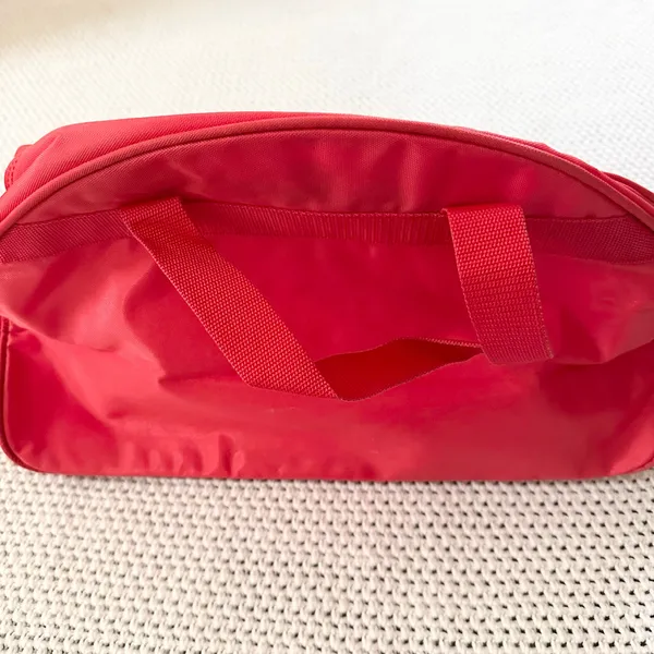 Hello Kitty Sanrio Red 1996 Nylon Vintage Square Tile Dome Weekender Duffel Bag - Image 9