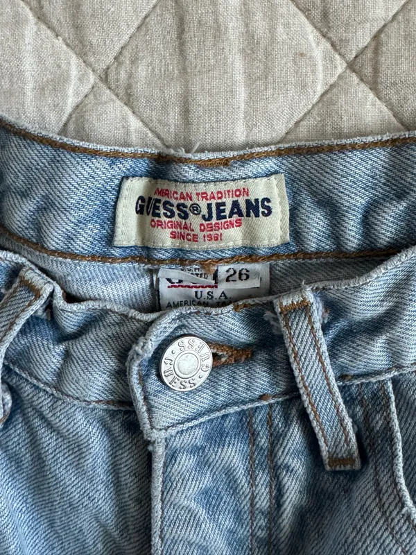 Vintage Guess Shorts Denim Distressed - Image 4