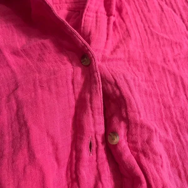 Old Navy Crinkle Gauze Button Up & Shorts Set in Polarized Pink - size XL - Image 6