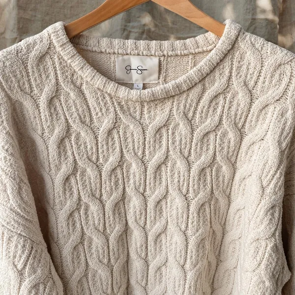 Jessica Simpson Cream Cable Knit Sweater - Image 3