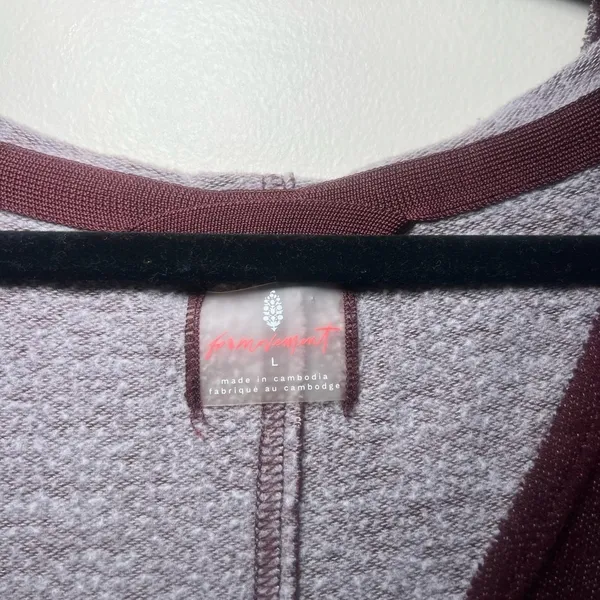 Free People Movement Burgundy Bonfire Hoodie - Image 3