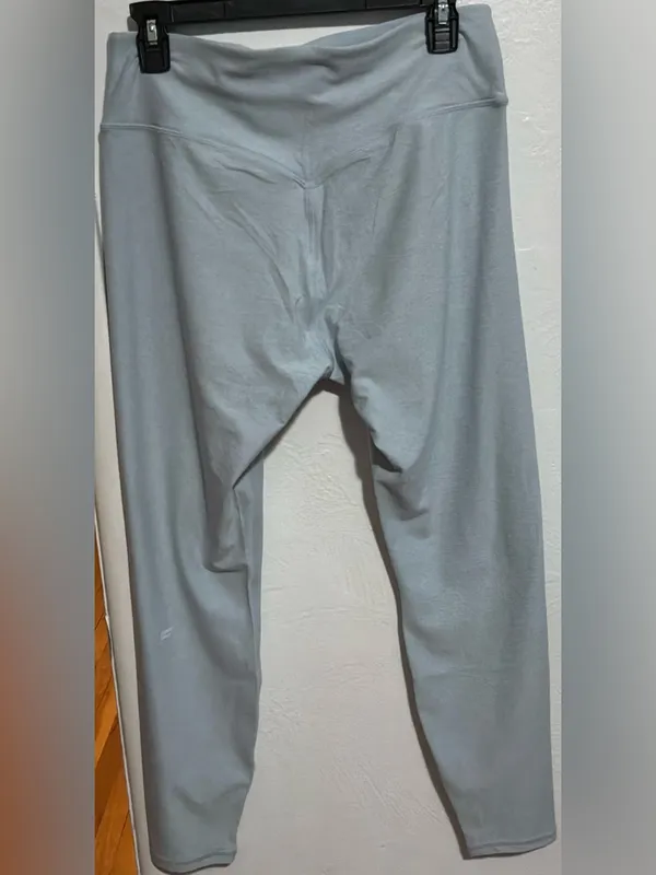 #67 Fabletics Light Blue Heather Flex High-Waisted Leggings Size XL - Image 7