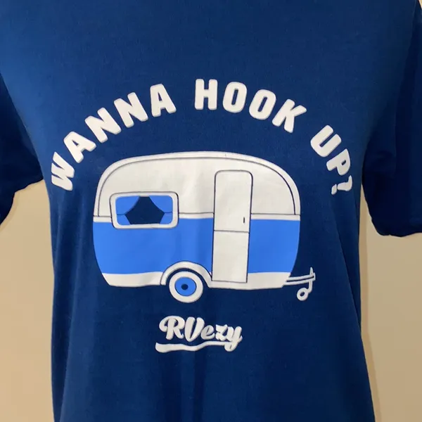 RVezy Graphic Camping Tee Shirt Size Medium - Image 2