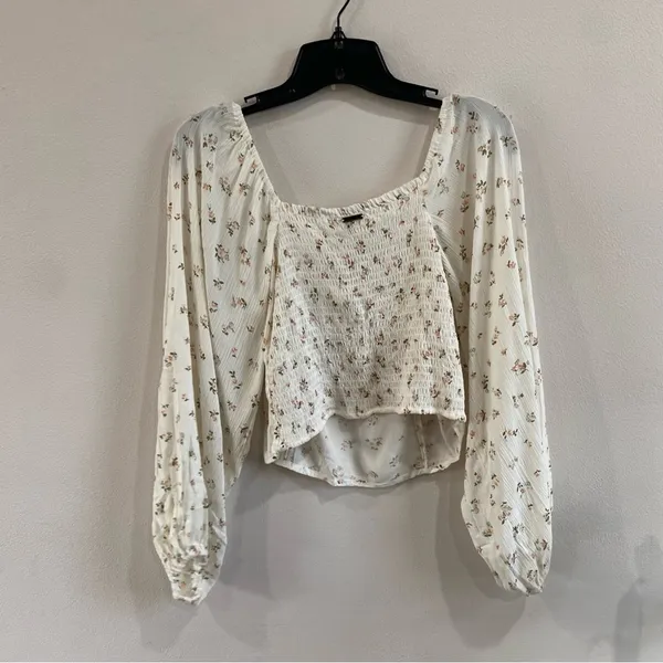 Billabong Love Somebody Cropped Balloon Sleeve Top Sz L‎ Boho Coastal - Image 10