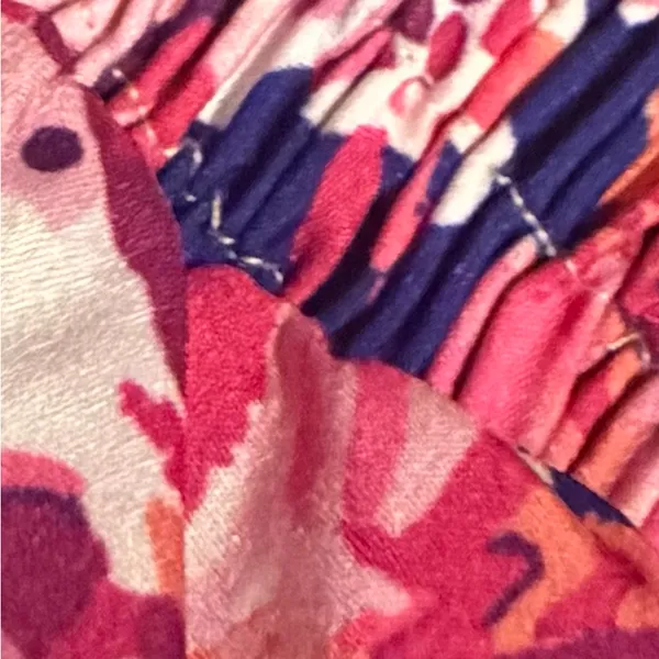 Floral ladies Dress - Pink and Blue knee length - Image 5