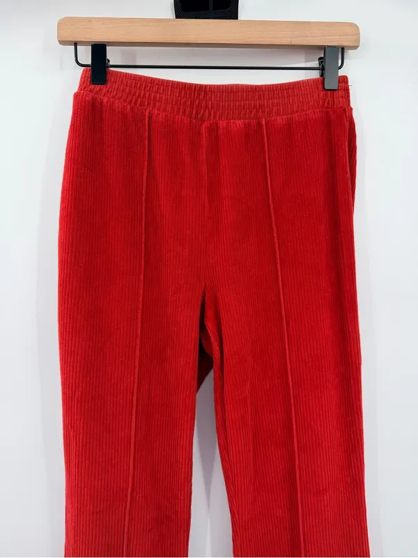 Aerie Groove-On Corduroy Flare Pants Womens S Sundried Red Y2K‎ 70s - Image 4