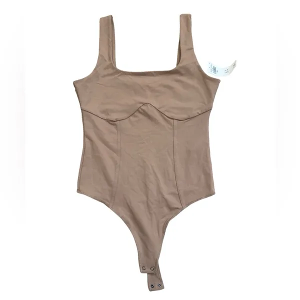 Abercrombie & Fitch soft collection tan bodysuit neutral capsule wardrobe - Image 2