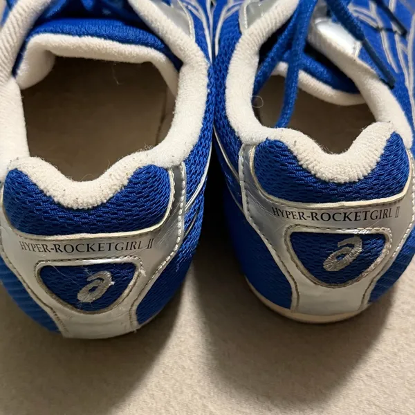 Asics Hyper-Rocketgirl II Track Spikes Blue Silver GN555 Women's Size 9.5 - Image 2