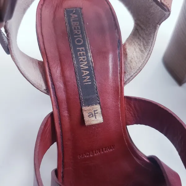 Alberto Fermani Stud Strappy Chunky Heels Size 6.5 - Image 9