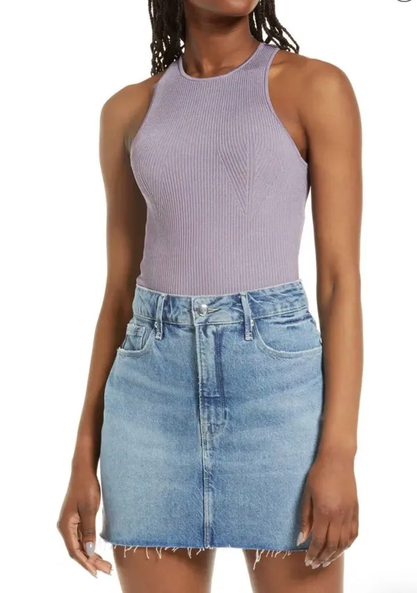 Rib Sleeveless Bodysuit - Image 5