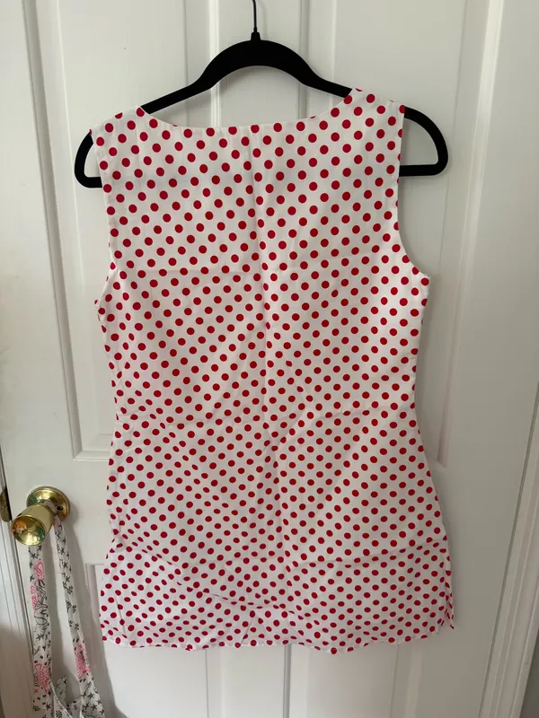 Red Polka Dot Mini Dress many many clothes Size L - Image 6