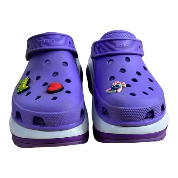 Crocs Mega Crush Purple Platform Clog Galaxy Women 10 Men 8 Rubber - Image 3