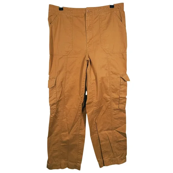 Abercrombie & Fitch Relaxed Cargo Pants Size 31 Brown Camel Utility Streetwear - Image 2