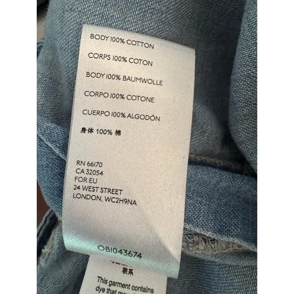 Pilcro Anthropologie Wide Leg Denim Jumpsuit Size 24P Blue - Image 11