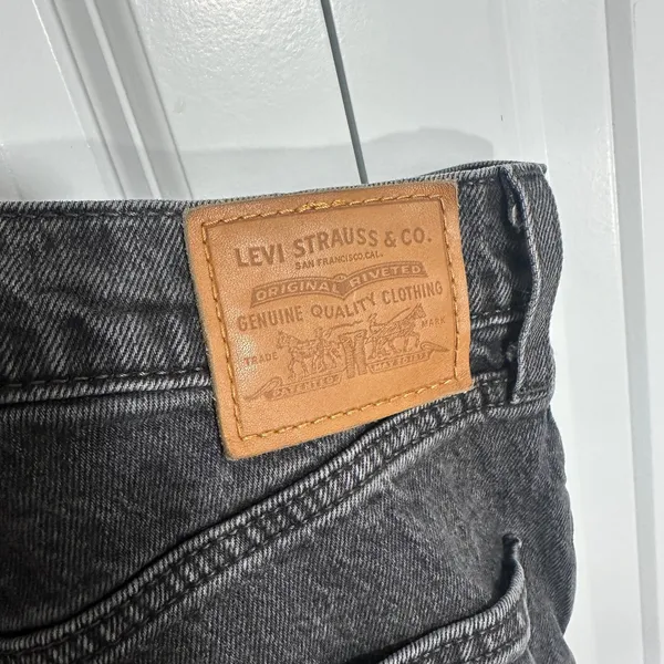 Levi's 70s High Slim Straight Jeans‎ Womens 26 Black Washed Stretch Denim Heavy - Image 4
