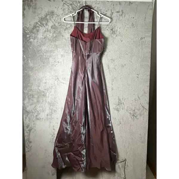 Vintage Y2K Indie Sleaze 90s Prom Maxi Dress Goth Grunge Baddie 4 Iridescent‎ - Image 3