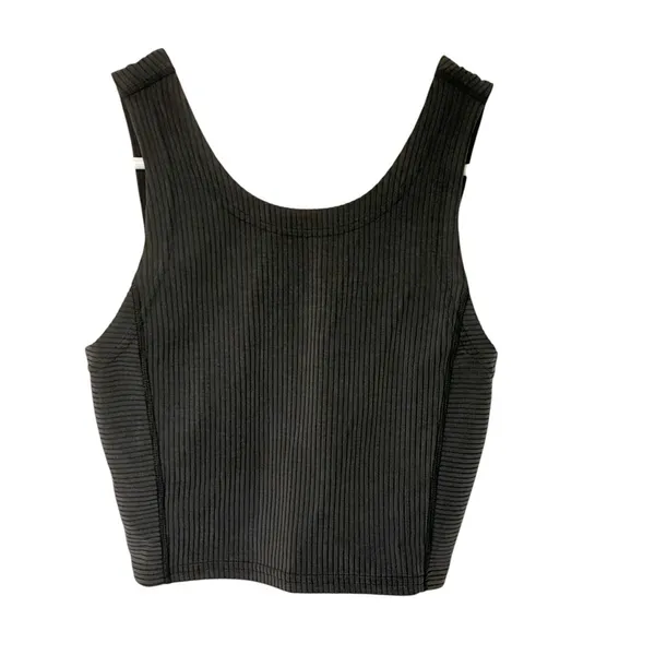 Lululemon Ribbed Softstreme Cropped Tank Top Black Size 0 NEW - Image 2