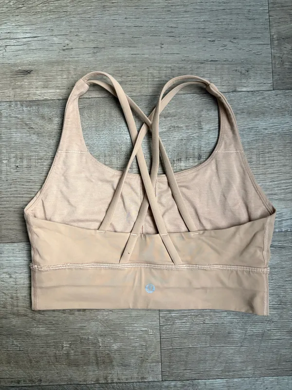 Lululemon Energy Longline Bra Sz 6 in Tan Beige Color - Image 5