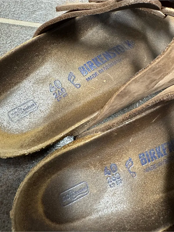 Birkenstock Florida Leather Footbed Buckle Sandals Comfort Dark Brown EU 40 US 9 - Image 8