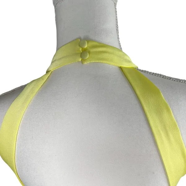 Lulus Women’s Open Back Yellow Halter Dress Size Medium - Image 12