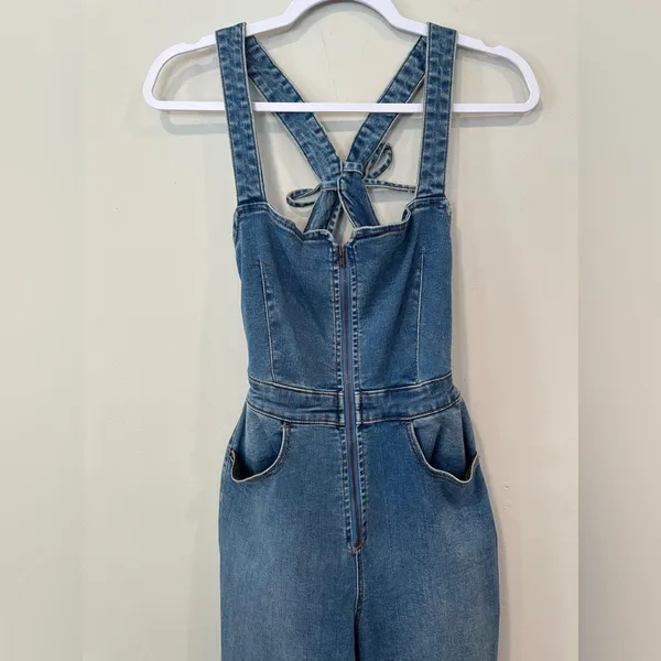 Free People We the Free Boyish Sam Flared Jumpsuit 2288 - Image 6