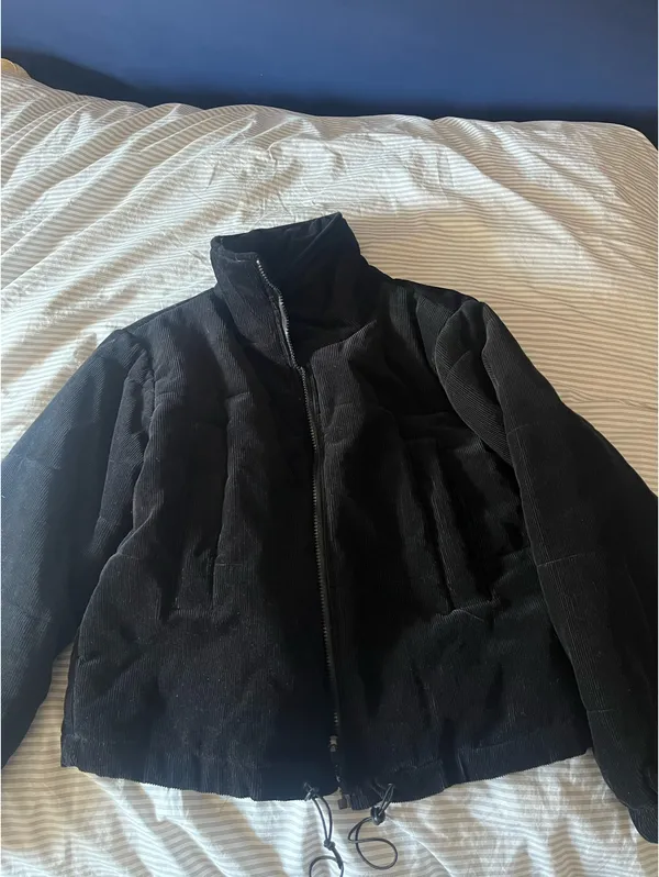 Princess Polly Black Corduroy Puffer Jacket - Image 3