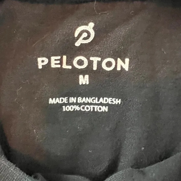 Peloton Black T Shirt Women's Size Medium 100 Century Logo Athletic - Image 7