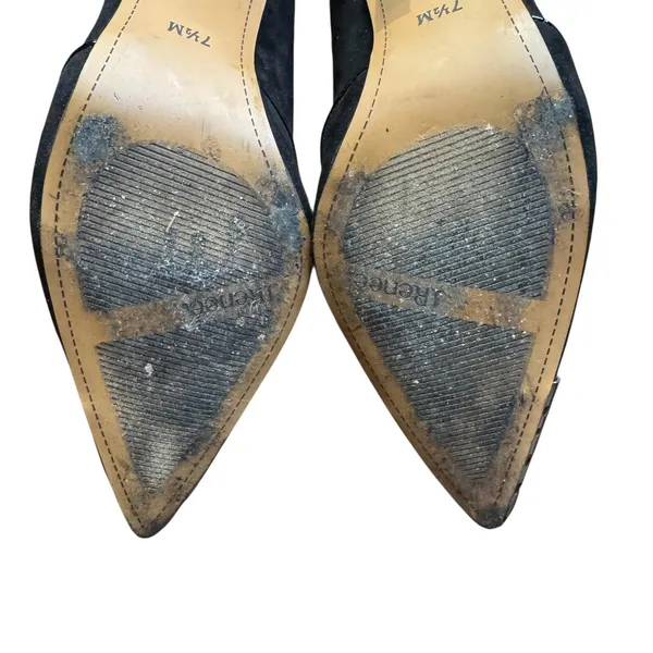 J Renee Shoes Womens Size 7.5 Black Pointed Toe Pumps Stiletto‎ Croc D'Orsay - Image 12