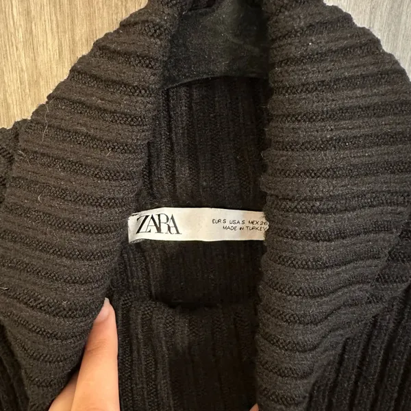 ZARA Cropped Rib Knit Sweater - Image 3