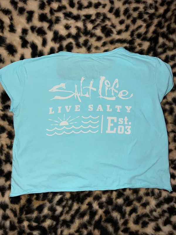 Salt Life Seafoam Green Pocket Tee - Image 4